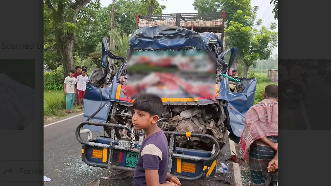 টাঙ্গাইলে বাঁশবোঝাই ট্রাকের পেছনে পিকআপের ধাক্কা, প্রাণ গেল ৪ জনের